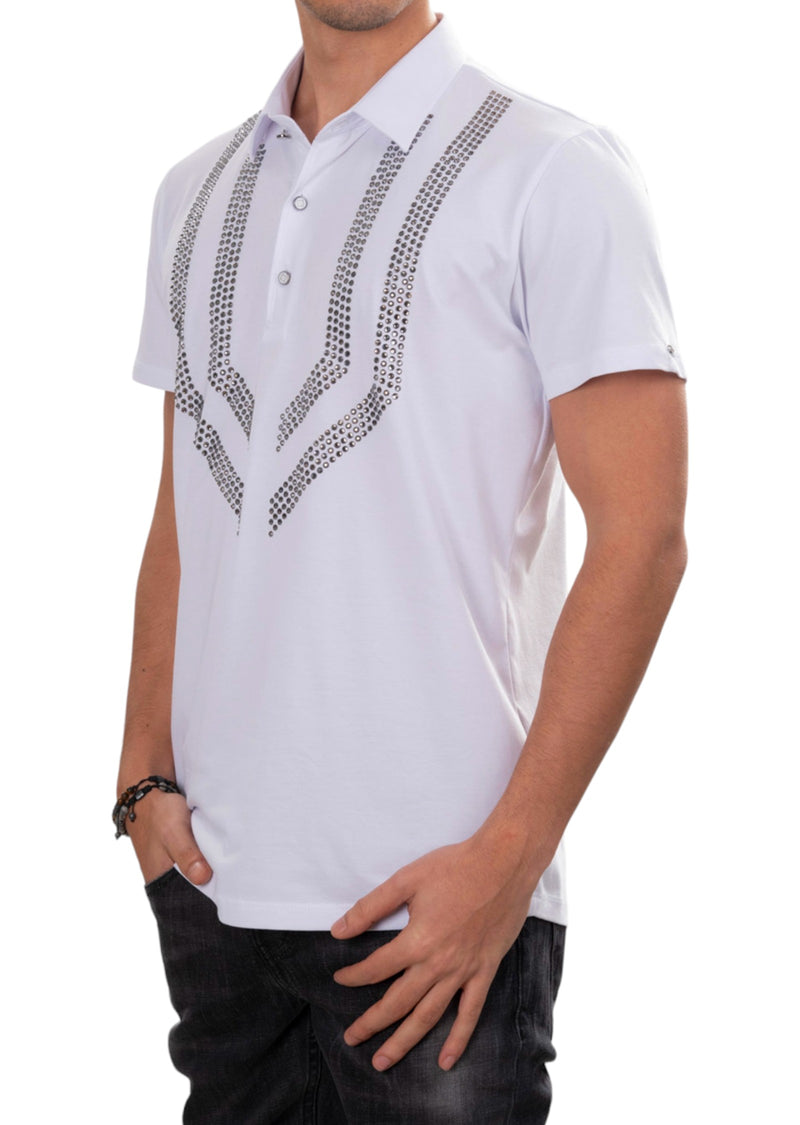 White Victory Rhinestone Tee