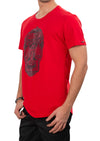 Red Bandana Skull Rhinestone Tee