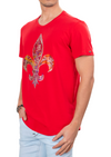 Red Fleur De Lis Rhinestone Tee