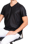 Black Tonal Snake Knit Tee