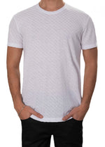 White Square Luxe Linen Tee