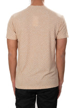 Beige Square Luxe Linen Tee