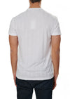 White Tonal Stripe Luxe Linen Tee