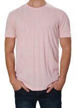 Pink Tonal Stripe Luxe Linen Tee