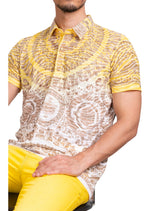 Yellow Degraded Devore Roma Polo