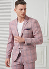 Pink Plaid Tech 2-Pcs Suit