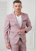 Pink Plaid Tech 2-Pcs Suit