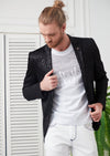 Black Paisley Jacquard Blazer