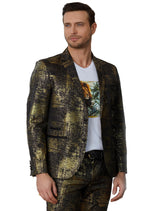 Black Gold Foil Blazer