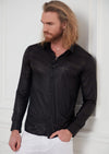 Black Intrecciato Weaving Shirt