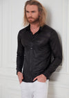 Black Intrecciato Weaving Shirt