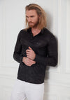 Black Intrecciato Weaving Shirt