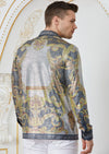 Gold Silver Baroque Print Shirt