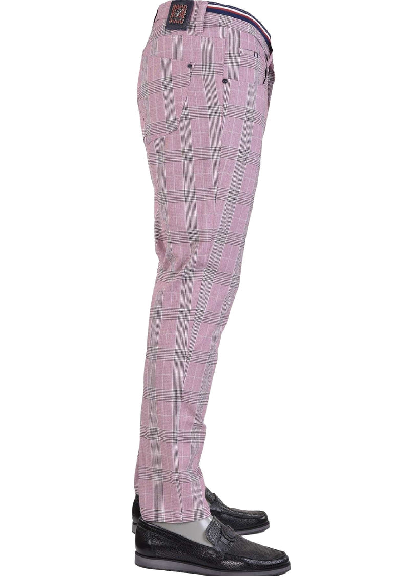 Pink Plaid Tech 2-Pcs Suit