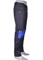 Black Blue Moto Biker Pants